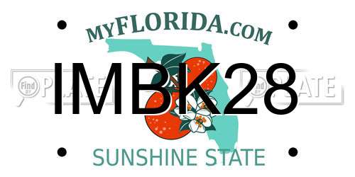 IMBK28 Florida License Plate