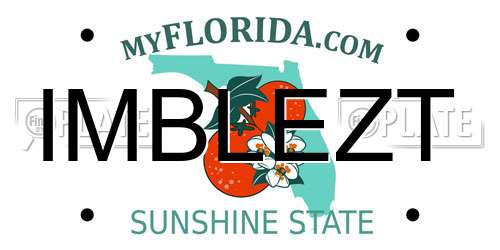 IMBLEZT Florida License Plate