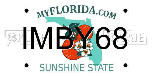 IMBY68 Florida License Plate
