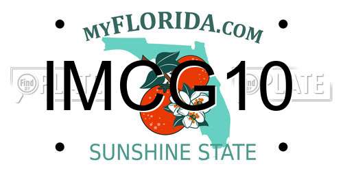 IMCG10 Florida License Plate