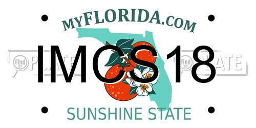 IMCS18 Florida License Plate