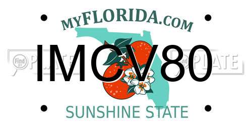 IMCV80 Florida License Plate
