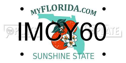 IMCY60 Florida License Plate