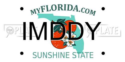 IMDDY Florida License Plate