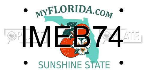IMEB74 Florida License Plate
