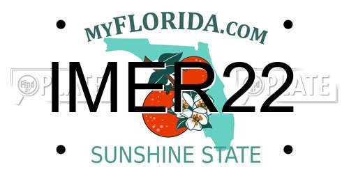 IMER22 Florida License Plate