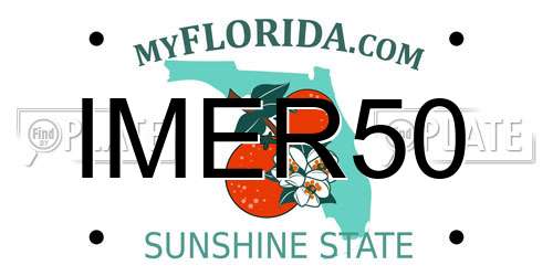 IMER50 Florida License Plate