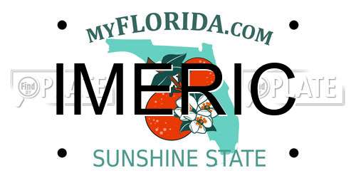 IMERIC Florida License Plate