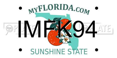 IMFK94 Florida License Plate