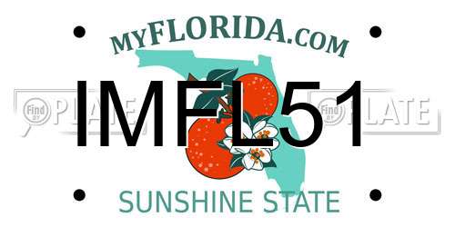 IMFL51 Florida License Plate