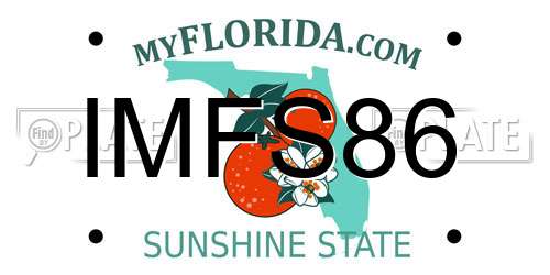 IMFS86 Florida License Plate