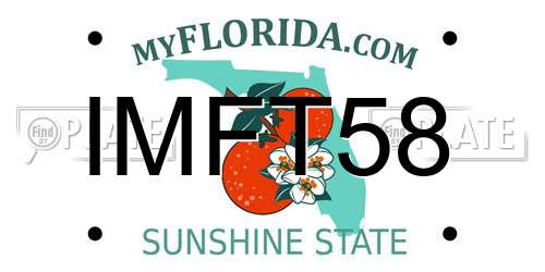 IMFT58 Florida License Plate