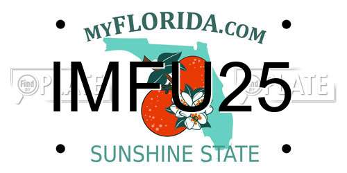 IMFU25 Florida License Plate