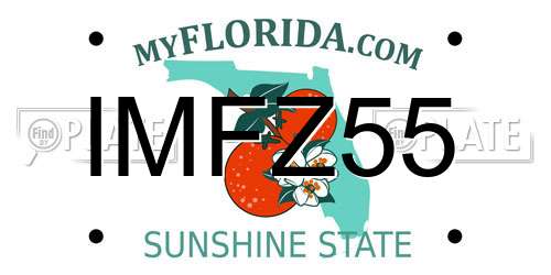 IMFZ55 Florida License Plate
