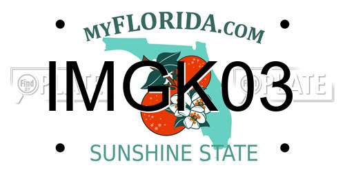IMGK03 Florida License Plate