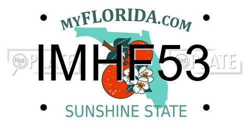 IMHF53 Florida License Plate