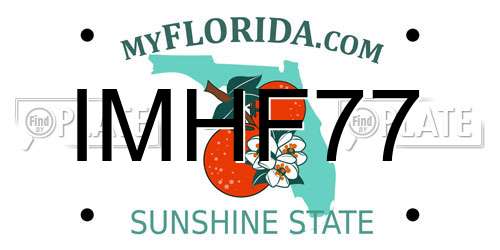 IMHF77 Florida License Plate
