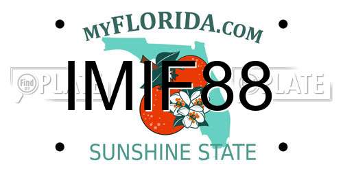 IMIF88 Florida License Plate