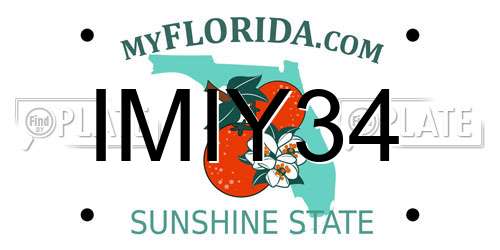 IMIY34 Florida License Plate