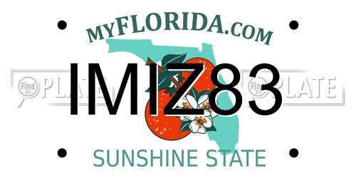 IMIZ83 Florida License Plate