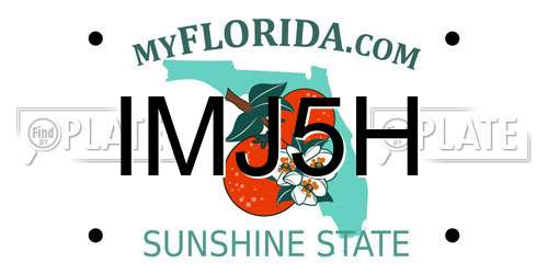 IMJ5H Florida License Plate