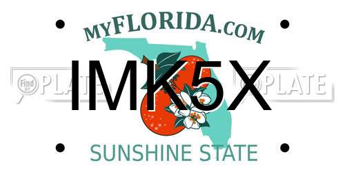 IMK5X Florida License Plate