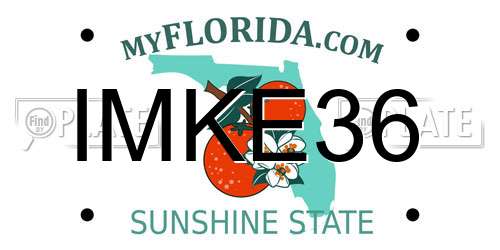 IMKE36 Florida License Plate