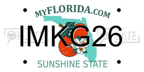 IMKG26 Florida License Plate