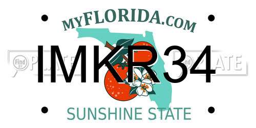 IMKR34 Florida License Plate