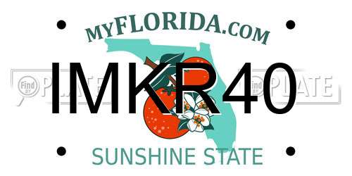 IMKR40 Florida License Plate