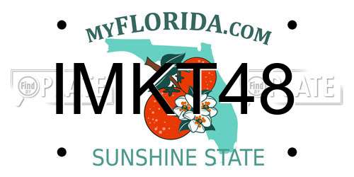 IMKT48 Florida License Plate