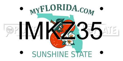 IMKZ35 Florida License Plate