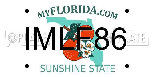 IMLF86 Florida License Plate