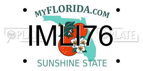 IMLI76 Florida License Plate