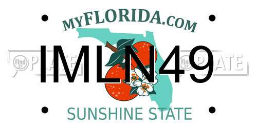IMLN49 Florida License Plate