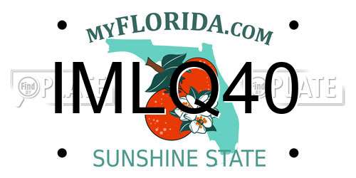 IMLQ40 Florida License Plate