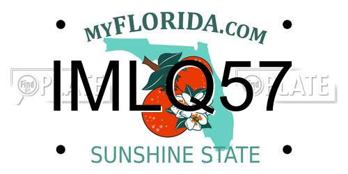 IMLQ57 Florida License Plate