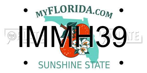IMMH39 Florida License Plate