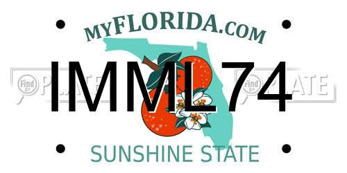 IMML74 Florida License Plate