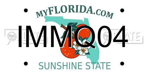 IMMQ04 Florida License Plate
