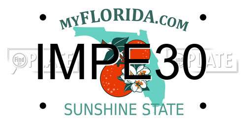 IMPE30 Florida License Plate
