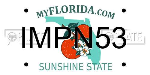 IMPN53 Florida License Plate