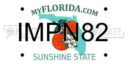IMPN82 Florida License Plate