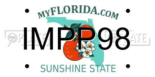 IMPP98 Florida License Plate