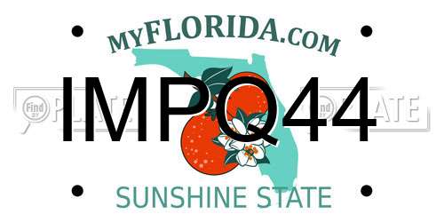 IMPQ44 Florida License Plate