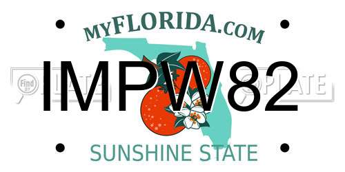 IMPW82 Florida License Plate
