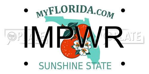 IMPWR Florida License Plate