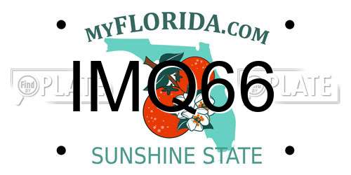 IMQ66 Florida License Plate