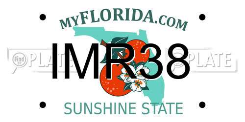 IMR38 Florida License Plate