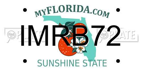 IMRB72 Florida License Plate